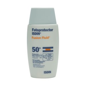 نمای روبه روی کرم ضد آفتاب فیوژن فلوید ایزدین SPF50+ 50ml