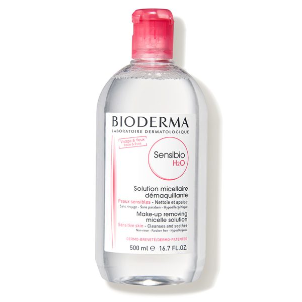 بطری محلول پاک کننده پوست سنسیبیو H2O بایودرما 500ml