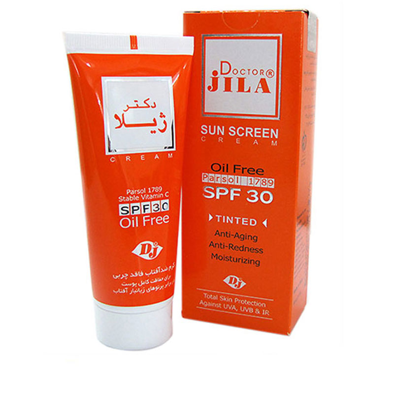 Dr.Jila-Cream-Sunscreen-Tinted-Oil-Free-SPF30 کرم ضد آفتاب رنگی فاقد چربی دکتر ژيلا SPF30