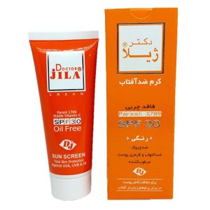 کرم ضد آفتاب رنگی تیره فاقد چربی دکتر ژيلا SPF30