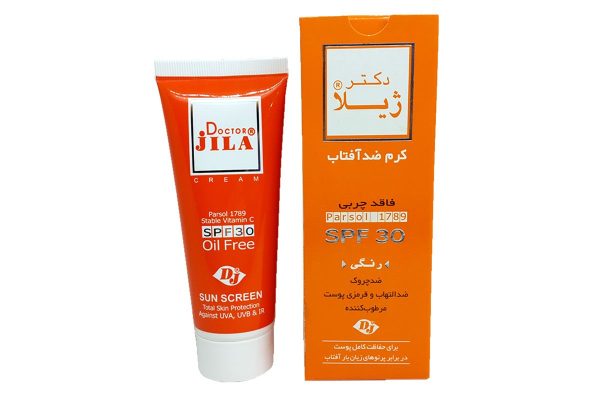 کرم ضد آفتاب رنگی تیره فاقد چربی دکتر ژيلا SPF30