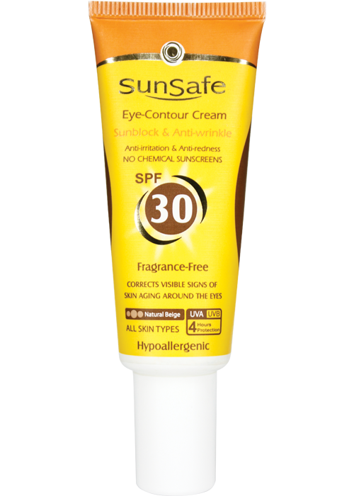 کرم ضد آفتاب دور چشم رنگی بژ طبیعی سان سیف SPF30