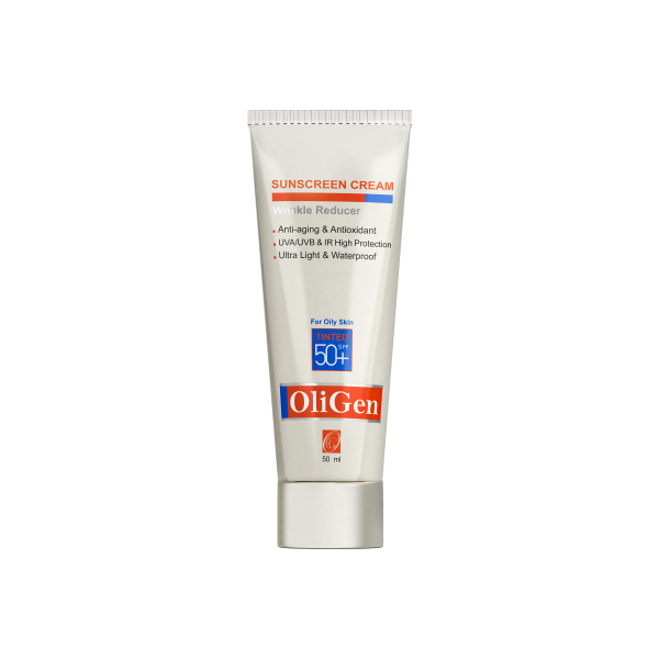 oligen-sunscreen-cream-spf50+-tinted-for-oily-skin کرم ضد آفتاب رنگی پوست چرب الی ژن SPF50+