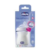 شیشه شیر از 2 ماهگی به بعد نچرال فیلینگ 2m+ چیکو 250ml 