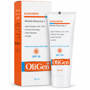 کرم ضد آفتاب ضد چروک بی رنگ پوست نرمال و خشک +SPF30 الی ژن 50 میلی لیتر