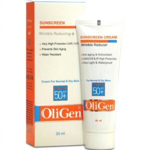کرم ضد آفتاب ضد چروک رنگی پوست نرمال و خشک +SPF50 الی ژن 50 میلی لیتر
