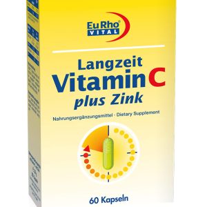 کپسول ویتامین C پلاس زینک 5mg لانگزیت یورو ویتال 60 عددی