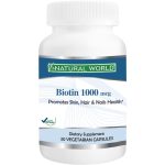 کپسول مکمل پوست و مو و ناخن بیوتین 1000mcg نچرال ورلد 30 عددی