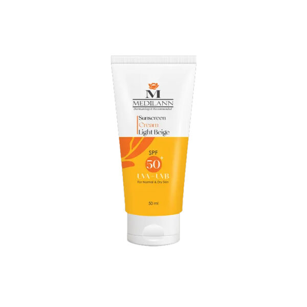 کرم ضد آفتاب رنگی SPF50 مناسب پوست های معمولی و خشک مدیلن