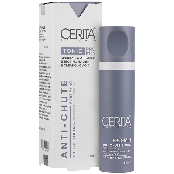 Cerita Pro Min Tonic Anti Chute For All Hair 50 ml تونیک ضد ریزش موی پرومین سریتا 50 میلی لیتر