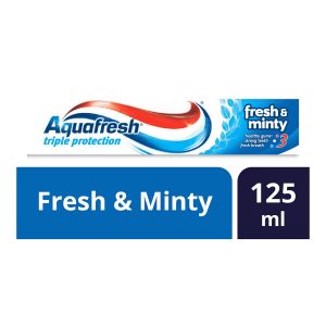 خمیر دندان نعنایی مدل fresh minty برند آکوافرش حجم 125ml