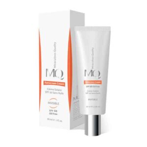 کرم ضد آفتاب SPF50 فاقد چربی بی رنگ ام کیو 55 میلی لیتر