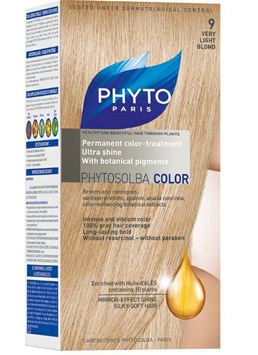 phyto-phytocolor-9-very-light-blonde-pack رنگ مو شماره 9 فیتو