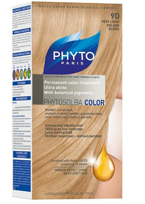 phyto-phytocolor-9d-very-light-golden-blonde-pack رنگ مو شماره 9D فیتو
