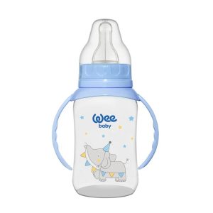 بطری شیرخوری پروپیلن دسته دار 744 وی بیبی 150ml