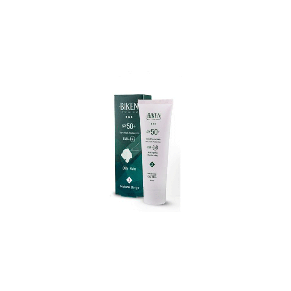 کرم ضد آفتاب +SPF50 بژ طبیعی پوست چرب بیکن 50 میلی لیتر - Image 1