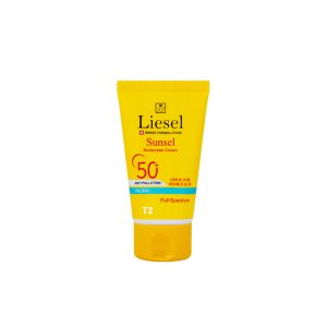 کرم ضد آفتاب +SPF 50 رنگی T2 پوست چرب سانسل لایسل ۴۰ میلی لیتر