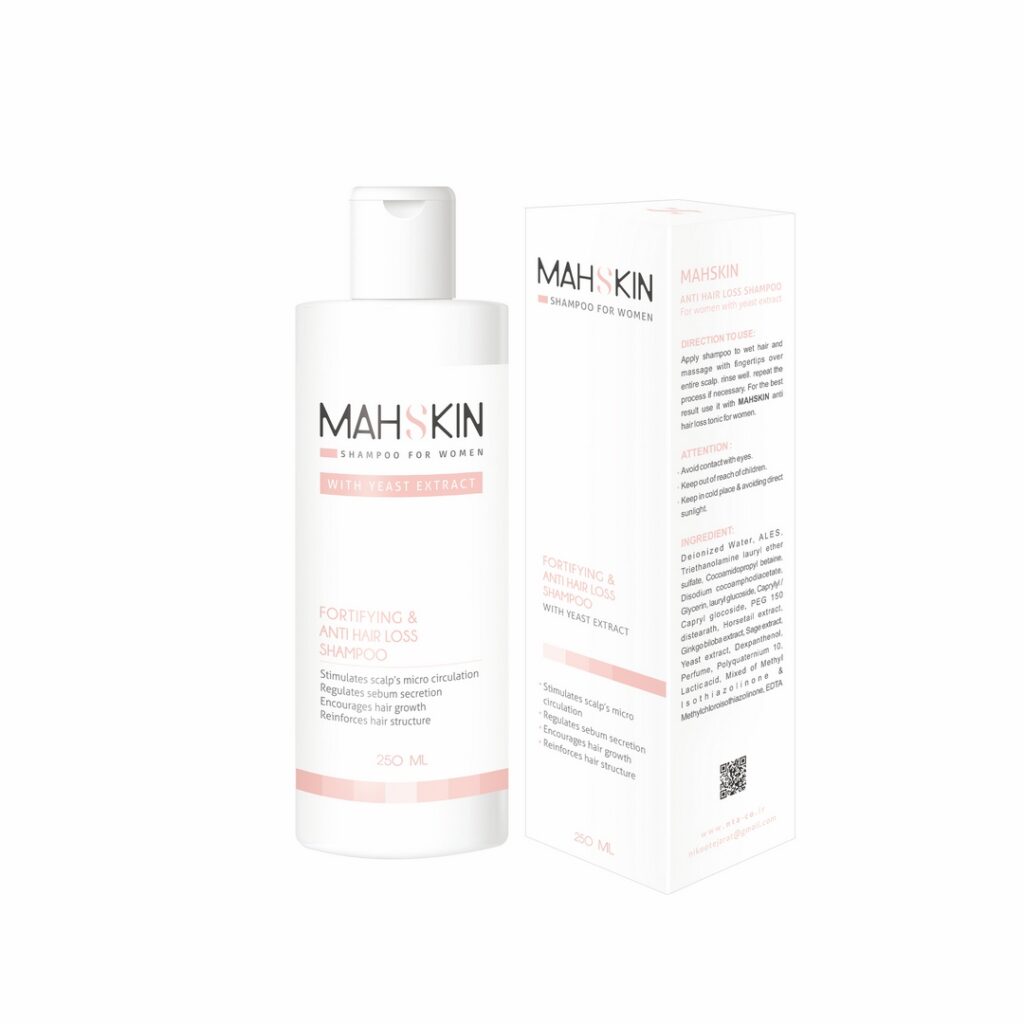 شامپو تقویت کننده و ضد ریزش موی خانم ها مه اسکین 250ml
