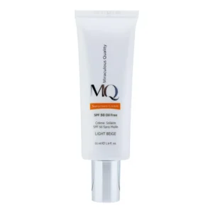 کرم ضد آفتاب SPF50 بژ روشن فاقد چربی ام کیو 55 میلی لیتر