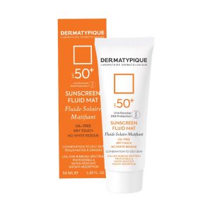 فلویید ضد آفتاب بی رنگ پوست چرب و مختلط فاقد چربی درماتیپیک SPF50+ 50ml