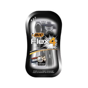 تیغ اصلاح 4 لبه مردانه Flex 4 بیک 3 عددی