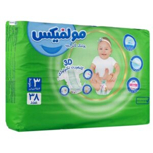 پوشک کامل سایز 3 مولفیکس (4 تا 9 کیلو) 38 عددی