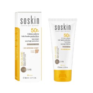 کرم ضد آفتاب +SPF50 رنگی شماره 03 ساسکین 50 میلی لیتر