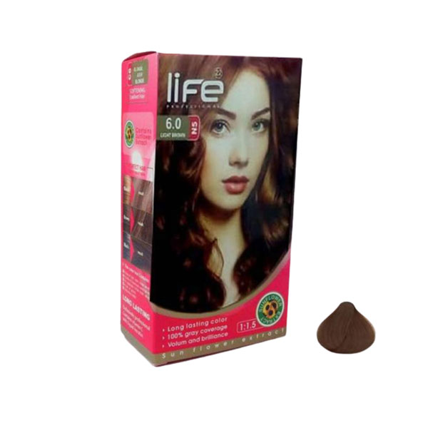Untitled-3 کیت رنگ مو زنانه شماره 6.0 لایف 60 میلی لیتر - Image 1