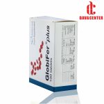 پشت قرص مکمل آهن 18mg و فولیک اسید 0/04mg گلوبیفر پلاس کریوگارد 100 عددی