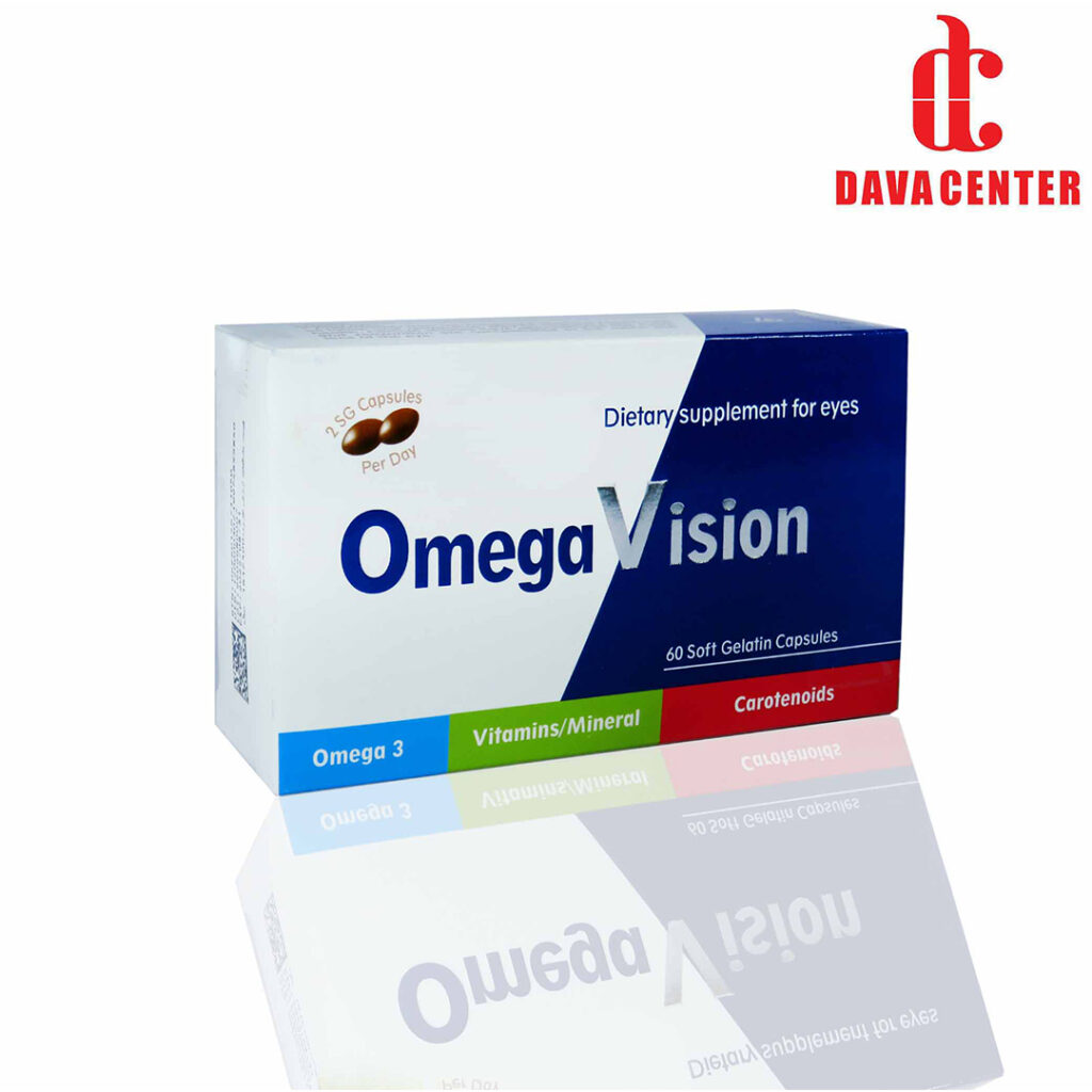 کپسول ژلاتینی مکمل چشمی امگا ویژن دانا 60 عددی