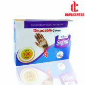 دستکش نایلونی یک بار مصرف سپید 100 عددی - Image 2