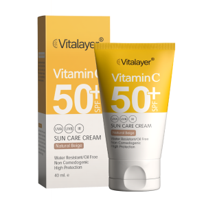 کرم ضد آفتاب ویتامین C بژ طبیعی ویتالیر 40ml