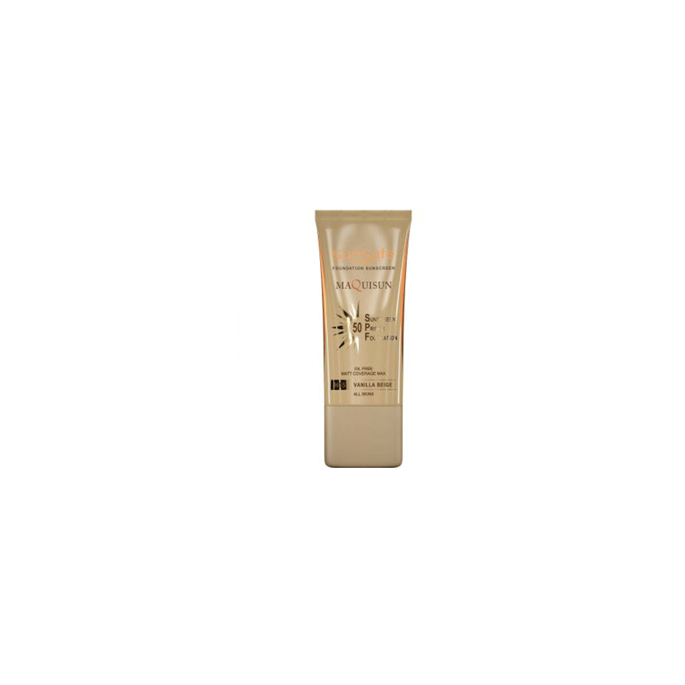 کرم ضد آفتاب SPF50 کرم پودری و پرایمری بژ وانیلی مکی سان سان سیف 40 میلی لیتر - Image 1