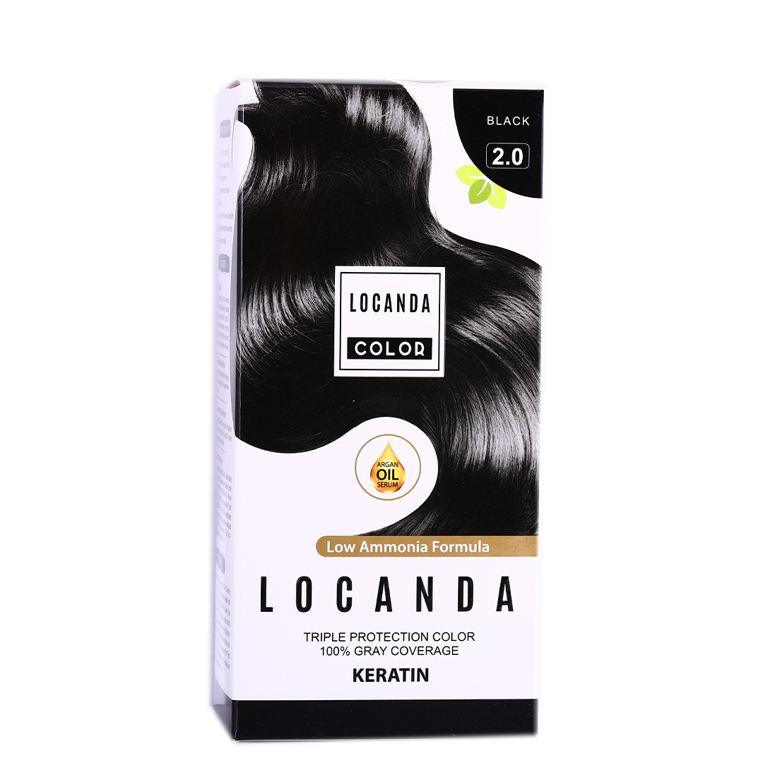 locanda-hair-color-keratin-2.0-50ml کيت رنگ مو شماره 2.0 لوکاندا 50ml
