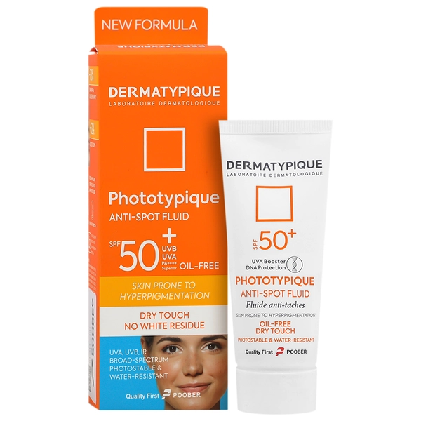فلوئید ضد آفتاب روشن کننده +SPF 50 فاقد چربی درماتيپيک 40 میلی لیتر فلوئید ضد آفتاب روشن کننده +SPF 50 فاقد چربی درماتيپيک 40 میلی لیتر