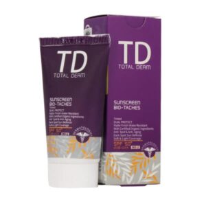 کرم ضد آفتاب و ضد لک +SPF 50 بژ روشن توتال درم 50 میلی لیتر
