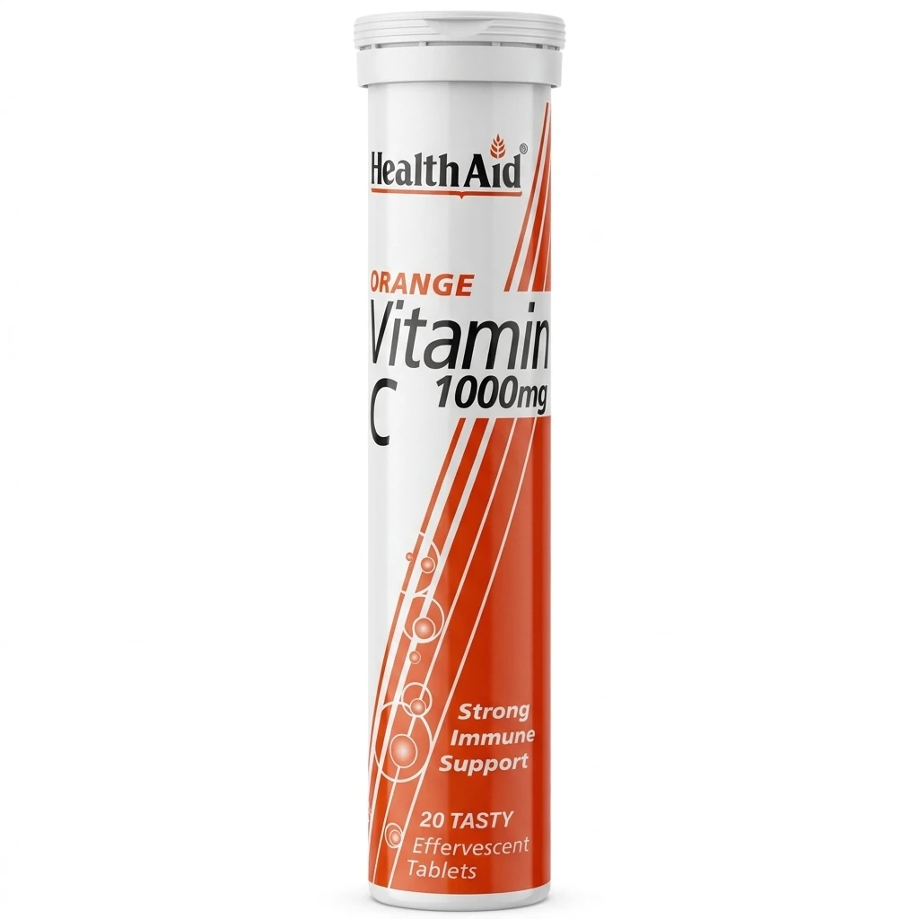 Health Aid Vitamin C 1000 mg قرص جوشان ویتامین سی هلث اید 1000 میلی گرم 20 عددی
