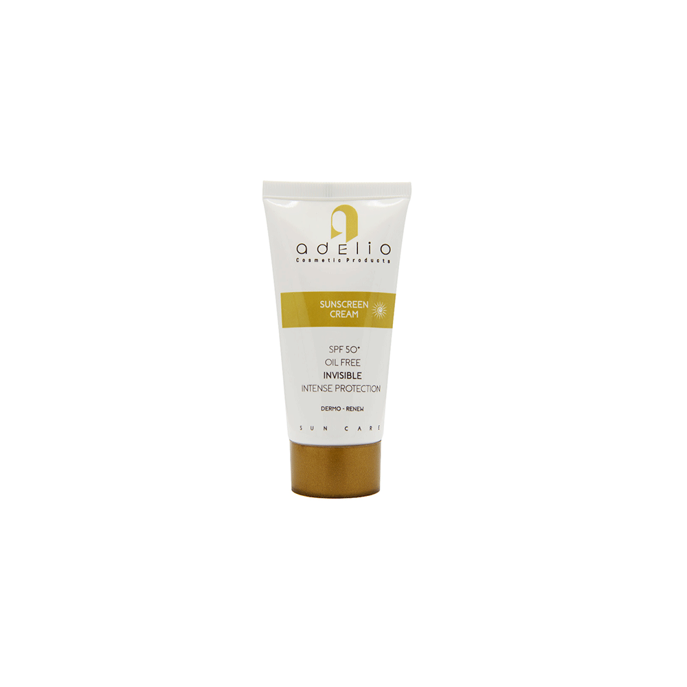 کرم ضد آفتاب +SPF 50 فاقد چربی بی رنگ ادلیو 50 میلی لیتر