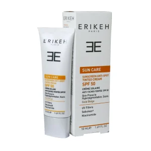 کرم ضد آفتاب SPF50 فاقد چربی گلد بژ اریکه حجم 50 میلی لیتر