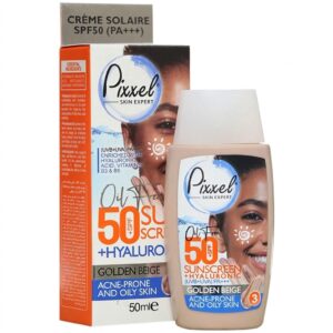 کرم ضد آفتاب +SPF50 بژ طلایی پوست چرب پیکسل 50 میلی لیتر