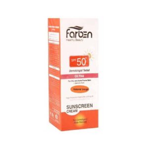 کرم ضد آفتاب فاقد چربی +SPF50 بژ طبیعی فاربن 50 میلی لیتر