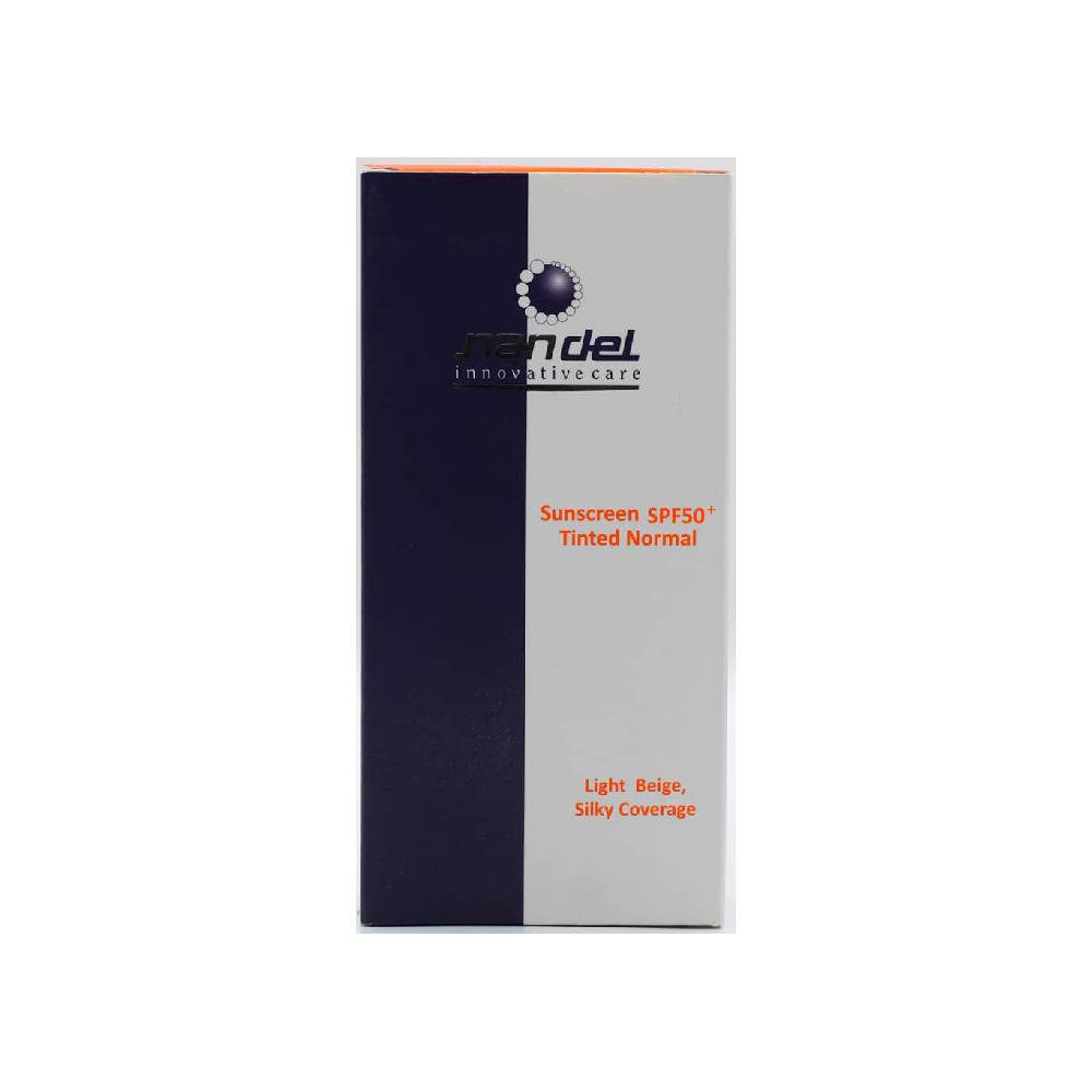 Nandel Sunscreen Tinted SPF50+ Normal LB 50ml کرم ضد آفتاب پوست نرمال بژ روشن ناندل 50 میلی لیتر