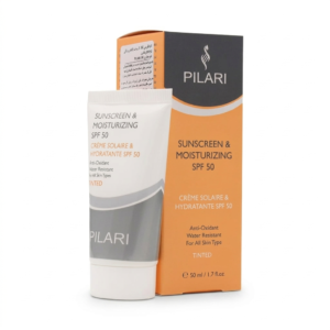 کرم ضد آفتاب و مرطوب کننده SPF 50 رنگی انواع پوست پیلاری 50 میلی لیتر