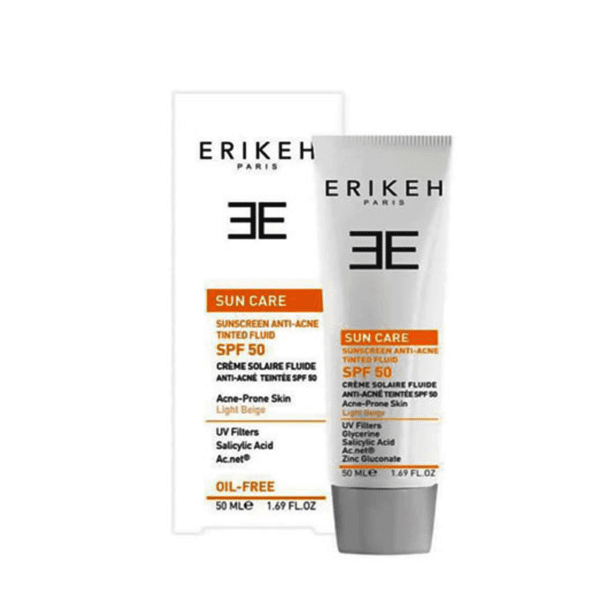 کرم ضد آفتاب فاقد چربی ضد جوش اریکه بژ روشن SPF50 حجم 50 میل کرم ضد آفتاب فاقد چربی ضد جوش اریکه بژ روشن SPF50 حجم 50 میل