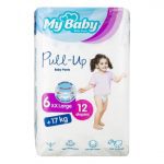 پوشک شورتی خیلی خیلی بزرگ سایز 6 ( 17+ کیلوگرم) 12 عددی مای بیبی