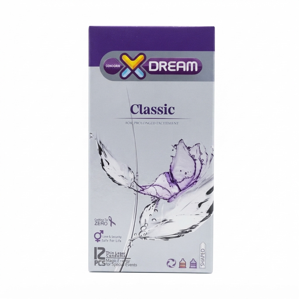 کاندوم کلاسیک ایکس دریم XDream مدل Classic بسته 12 عددی کاندوم کلاسیک ایکس دریم XDream مدل Classic بسته 12 عددی