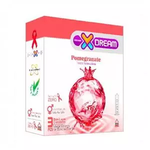 کاندوم انار ایکس دریم XDream مدل Pomegranate بسته 3 عددی