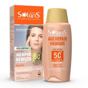 فلوئید رنگی ضد آفتاب و ضد چروک SPF50 سولاریس آردن مدل ایج ریپیر نیوژن بژ روشن 75 میلی لیتر