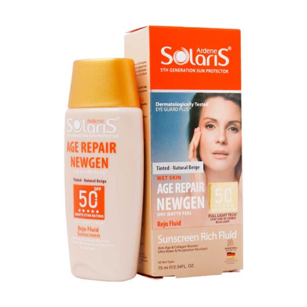 فلوئید رنگی ضد آفتاب و ضد چروک spf50 سولاریس آردن مدل ایج ریپیر نیوژن 75 میلی لیتر