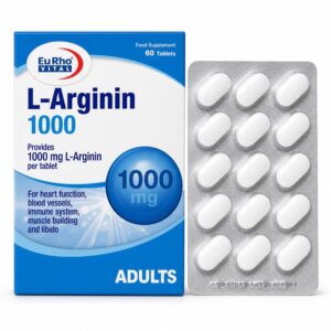 قرص ال آرژنین 1000 میلی گرم یوروویتال در بسته بندی 60 عددی